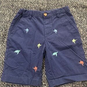 Vineyard Vines Navy Shorts with Embroidered Fish